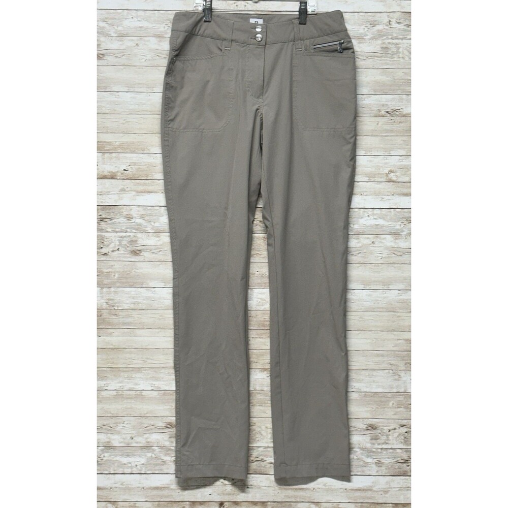 Daily Sports Pants Gray Straight Leg Golf Trousers Womens 8 Performace Sweden